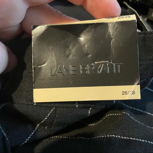 NWT Lane Bryant black white pinstripe pants 26/28 - Picture 6 of 6